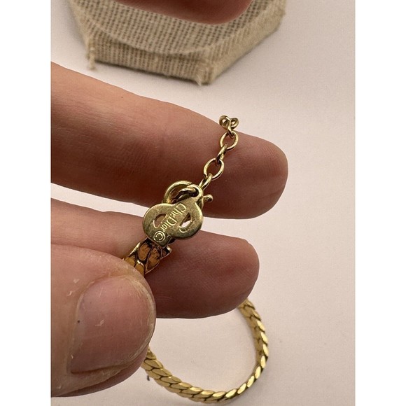 Christian Dior Green Clear Swarovski Crystal NECKLACE 1980s Vintage 15" 2" CHAIN - Picture 4 of 8